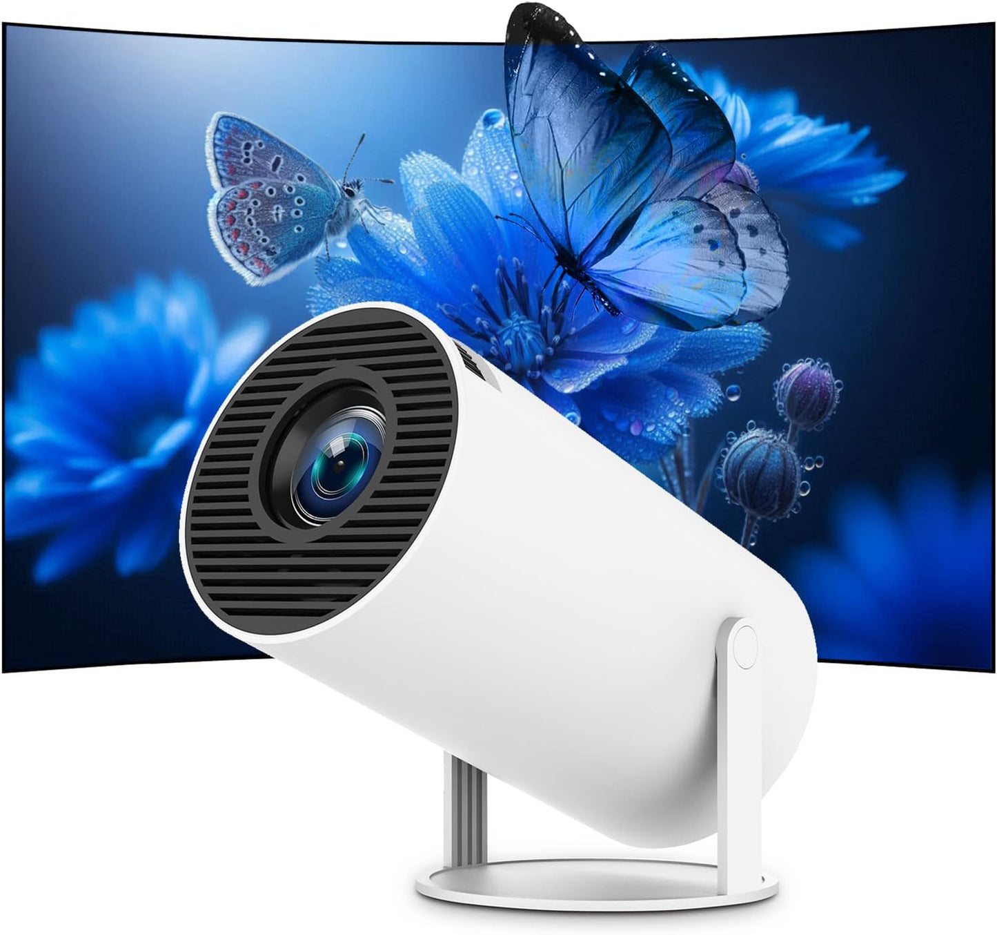 Mini Portable Projector 4K WiFi 6 BT 5.2 Upgraded Portable Projector Full HD Supported for Phone /PC /TV /HDMI /PS5 /Laptop Auto Keystone Home Theater 180° Rotation [Built-in App]
